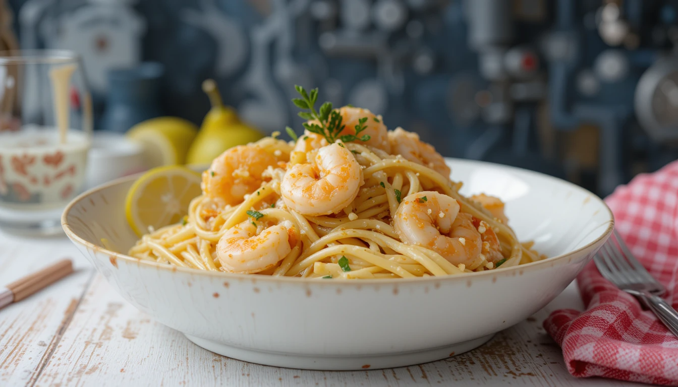 Shrimp Pasta with Lemon-Butter Sauce