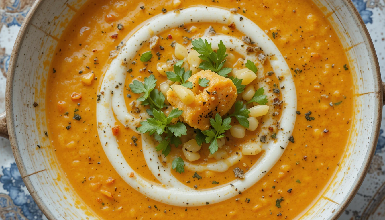 Creamy Sweet Potato With Ginger Soup