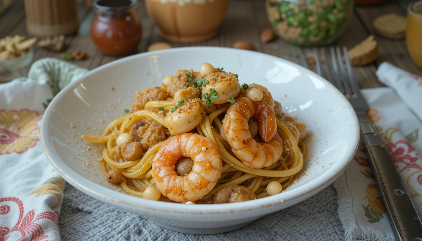 Shrimp and Peanut Butter Noodles