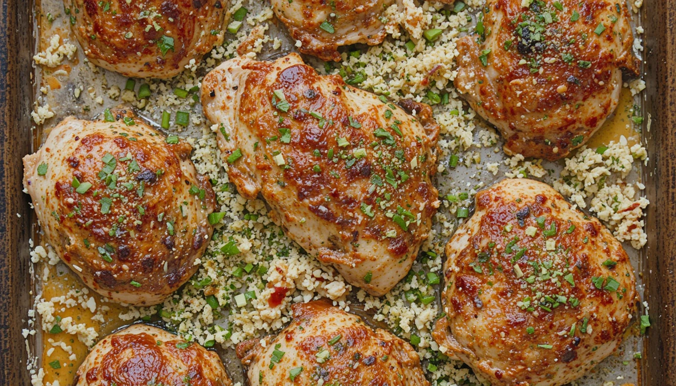 Sheet Pan Harissa Chicken Dinner